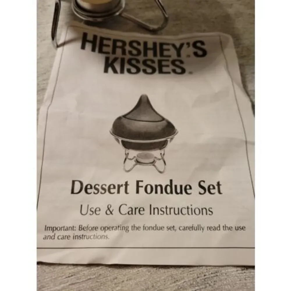 Hershey's Kisses Chocolate Dessert Fondue Set ceramic candy dish‎